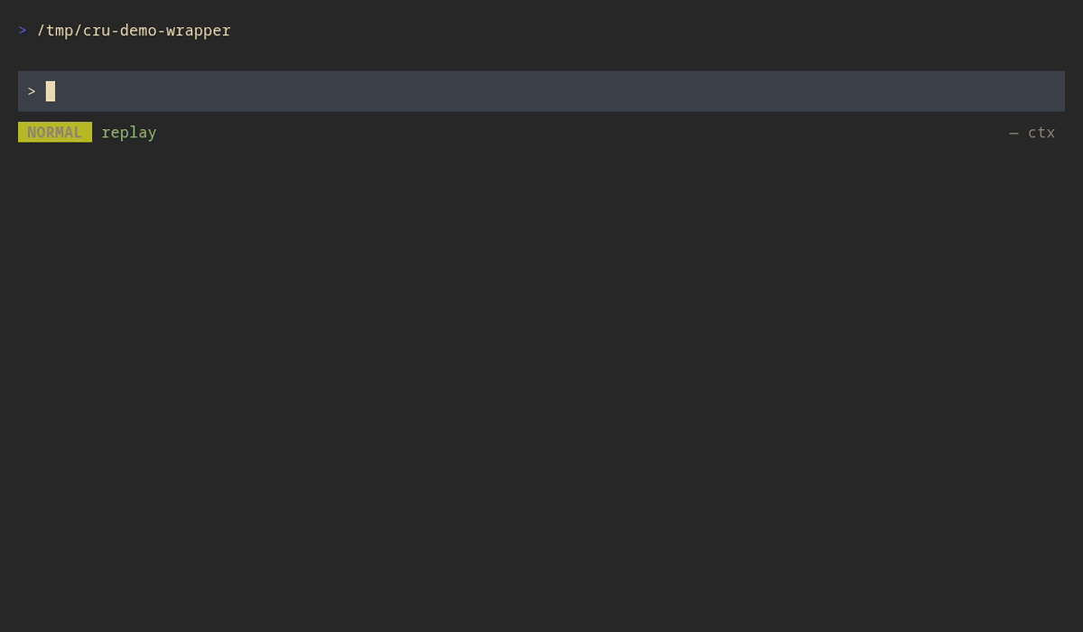 Crucible delegating a task to Claude Code and streaming the results back into the session.